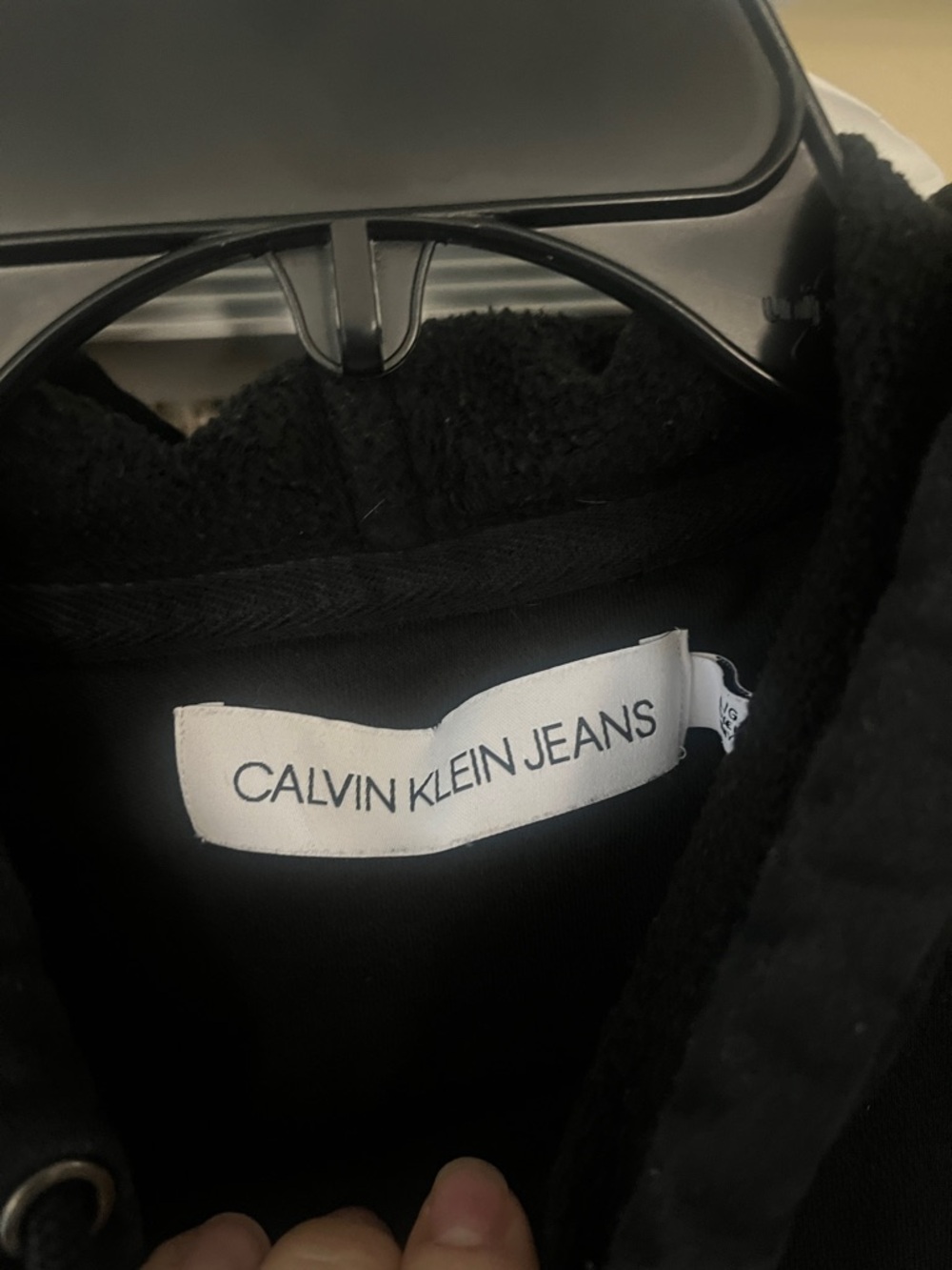 Calvin Klein Jeans men’s Black Hoodie with Gold CK Logo - Picture 3 of 7